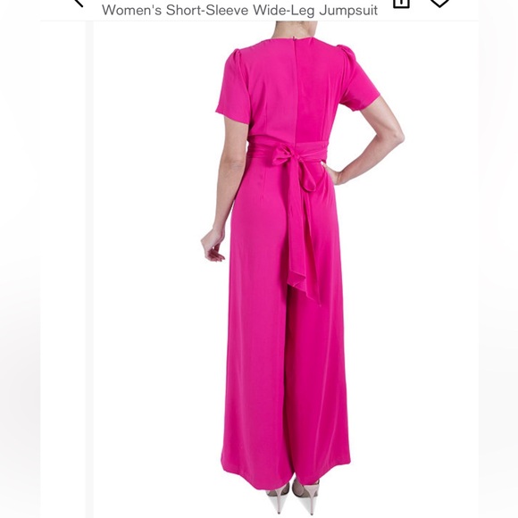 Jumpsuit NWT Juli Jordan bright pink jumpsuit size 8. - Picture 3 of 3